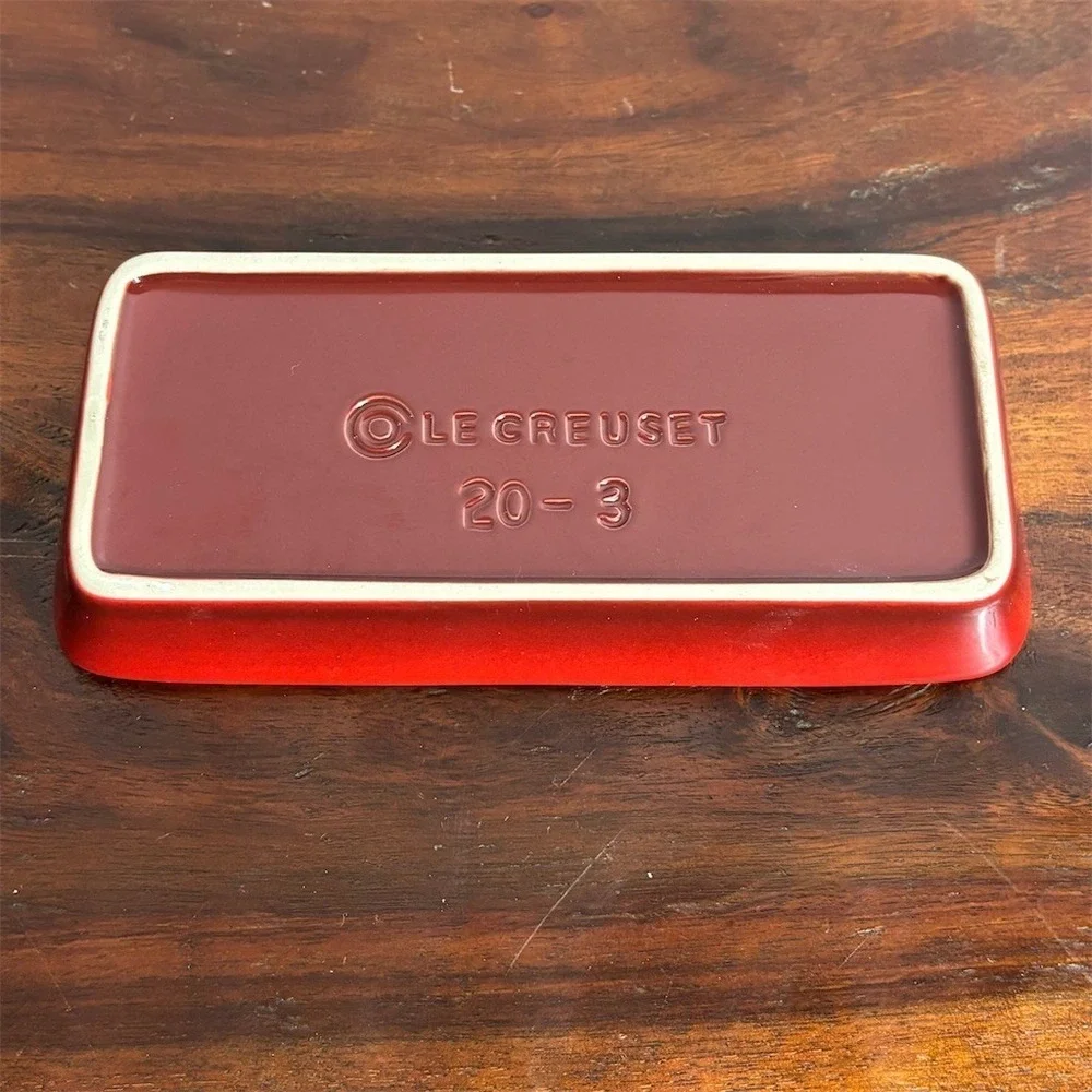 Le Creuset Butter Dish‎ Base Tray Only Replacement Part Red Rectangle 6x3